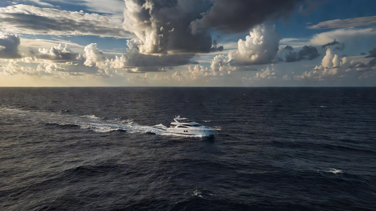 Voilier naviguant au large, navigation hauturière au-delà de 6 milles